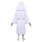 Kids Children Movie Leia White Dress Outfits Cosplay Costume Halloween Carnival Suit